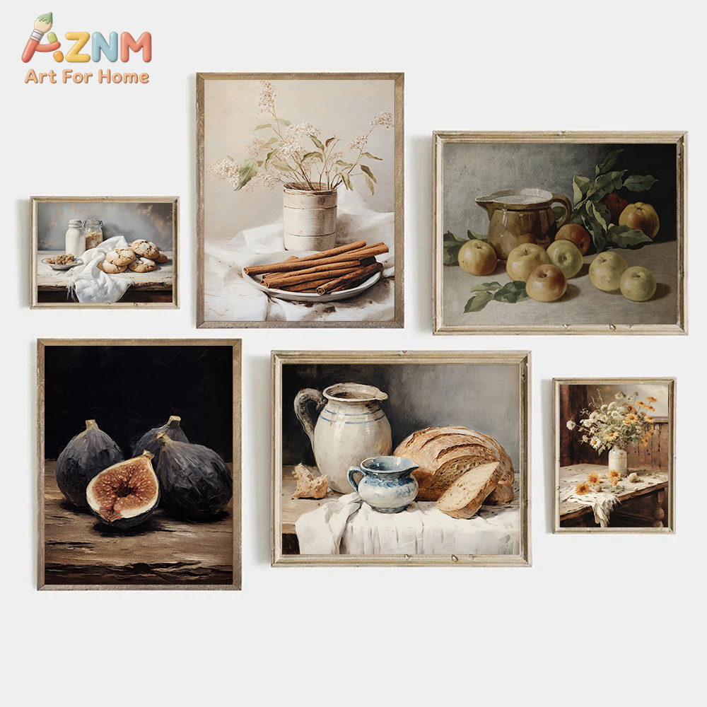 Pothos - AZNM Impression sur toile vintage neutre,